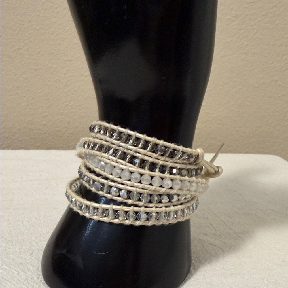 Victoria Emerson Silver Dorado on Ivory Wrap Bracelet